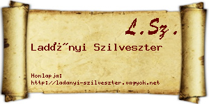 Ladányi Szilveszter névjegykártya