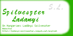 szilveszter ladanyi business card